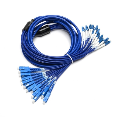 LC núcleo 3m 10Gb do cabo de remendo 12 da fibra ótica do modo do SC ao multi